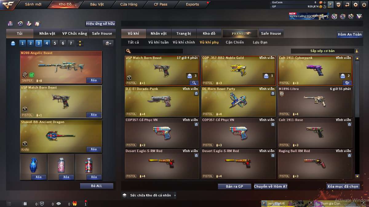 shop acc cf uy tin gia re